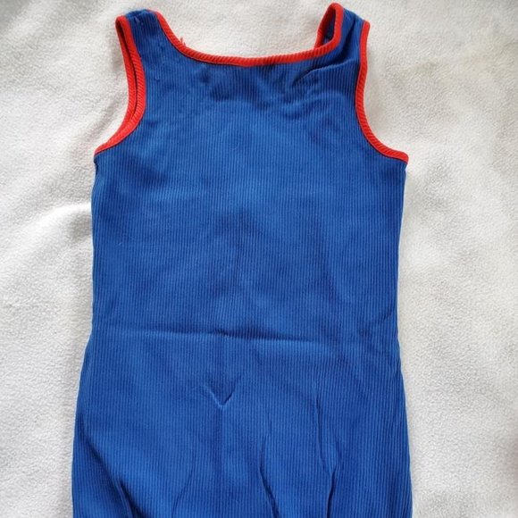 Vintage 1970's JC Penney Carol Evans Maillot Ribbed Swimsuit, Sz 14 - Picture 2 of 2